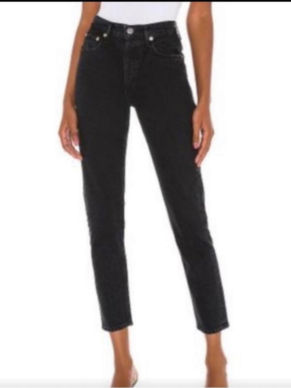Agolde Black Slim Straight Jeans Size 27